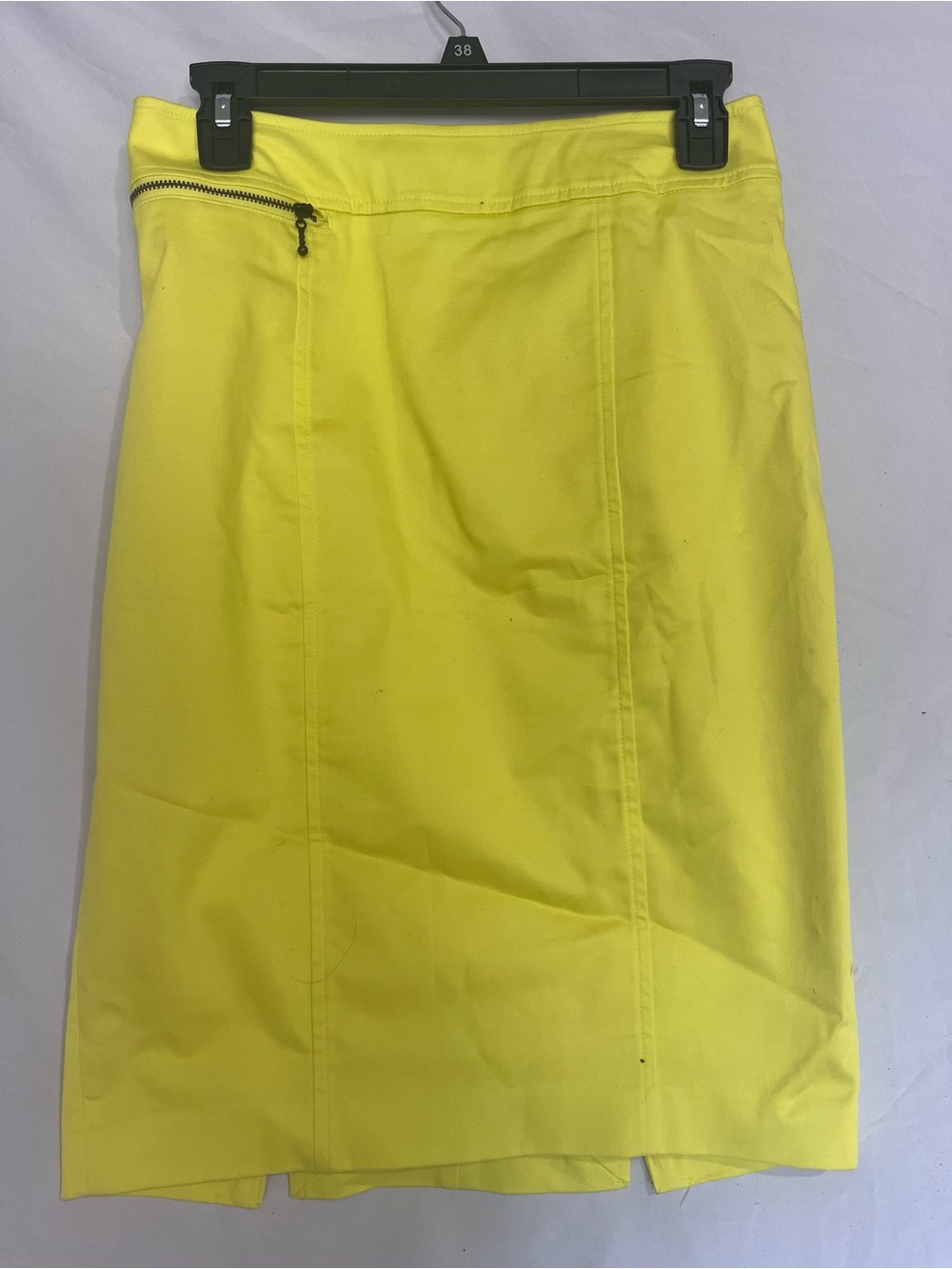 Mossimo Supply Co. Neon Yellow Pencil Skirt with Zip Detail